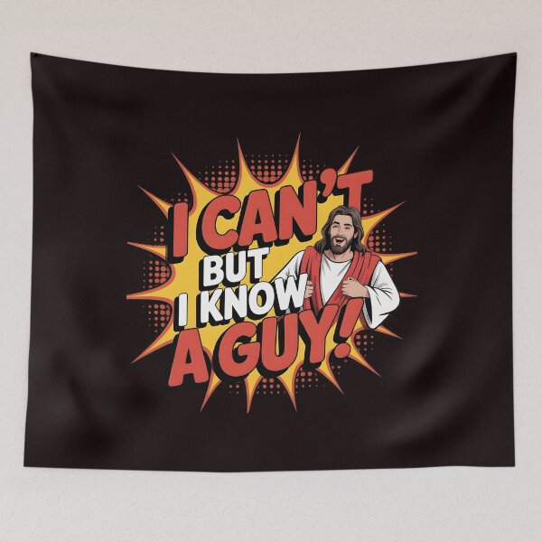 Item preview, I Can't But I Know A Guy Jesus T-Shirt – Stylish Jesus Humor designed and sold by Redgiant87x.