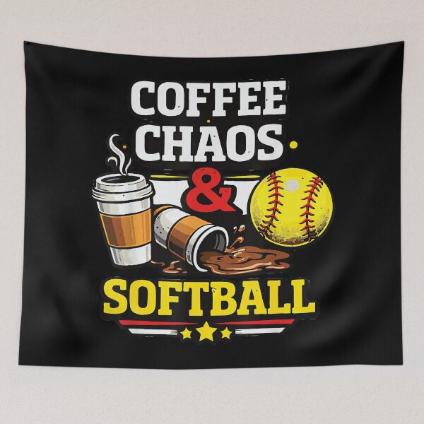 Item preview, Coffee Chaos and Softball Funny Softball Mom Life Tee designed and sold by AndersonLFernan.