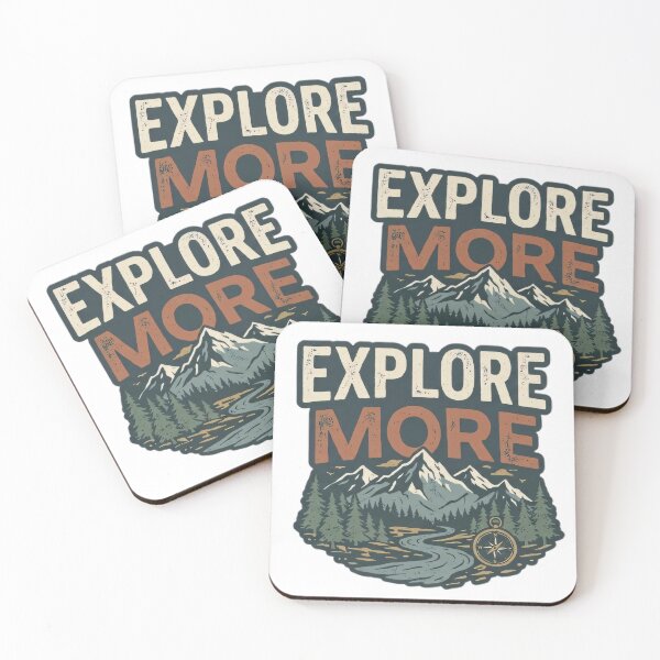 Item preview, Vintage Explore More Mountain River Retro Nature Badge designed and sold by Venloomzy.