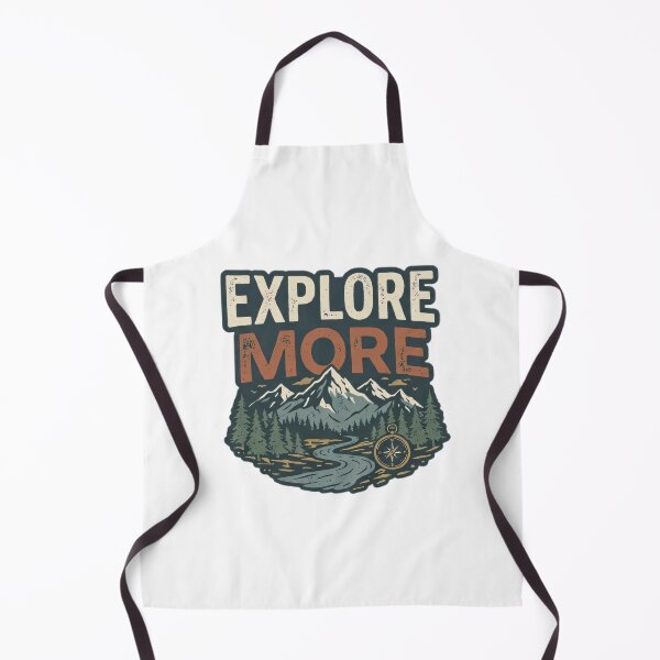 Item preview, Vintage Explore More Mountain River Retro Nature Badge designed and sold by Venloomzy.