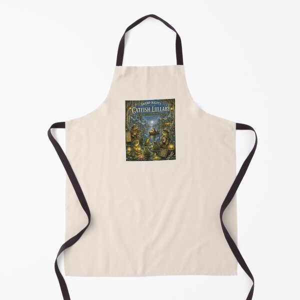 Item preview, Catfish Lullaby Midnight with Frogs and Dragonflies Swamp Fantasy Art Print designed and sold by Novel Works Studio.