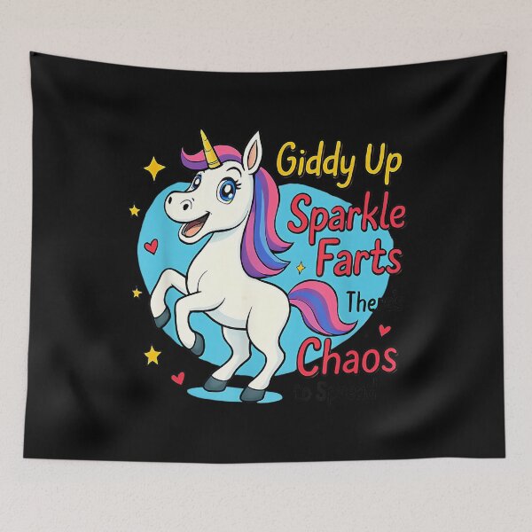 Item preview, Cute Unicorn Giddy Up Sparkle Farts There's Chaos To Spread designed and sold by AndersonLFernan.