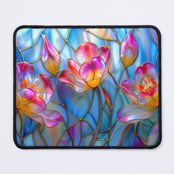 Item preview, Tulip Flowers Stained Glass Art designed and sold by MargaretWiktor.