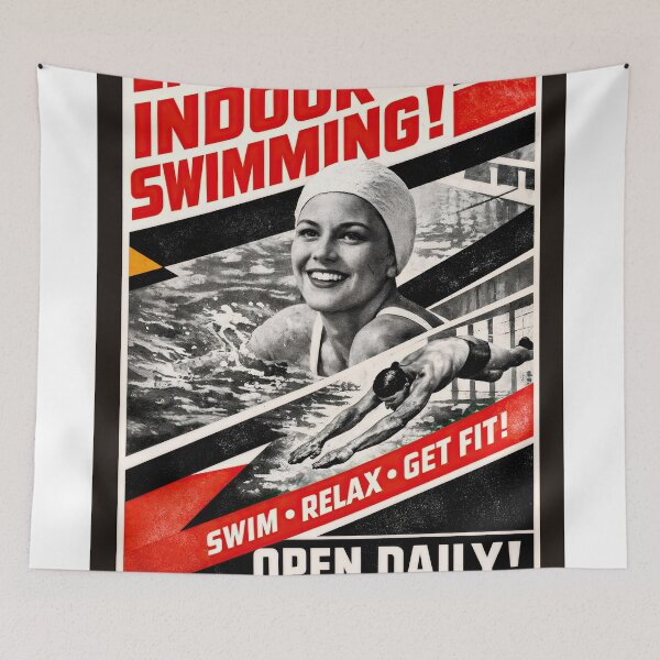 Item preview, Wall Art - Poster - Retro Swim Club Energy designed and sold by ForeverPrintsOK.