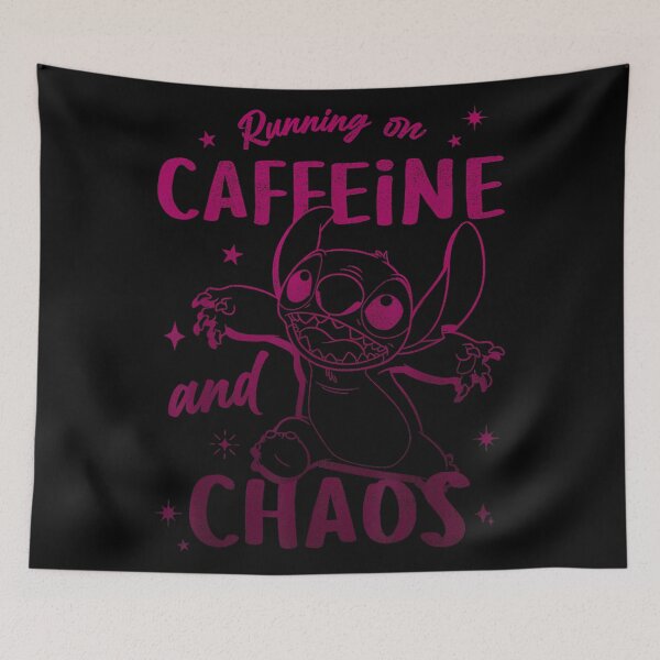 Item preview, D.i.s.n.e.y Lilo & Stitch Running On Caffeine And Chaos Big Logo designed and sold by AndersonLFernan.
