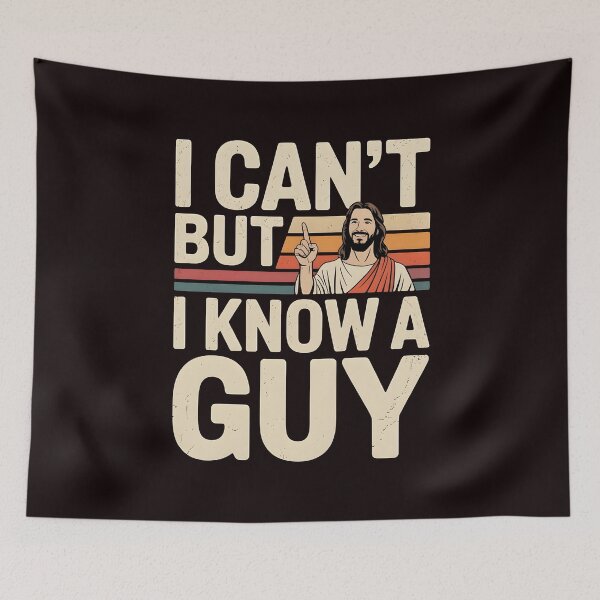 Item preview, I Can't But I Know A Guy Jesus T-Shirt – Funny Faith-Based Christian Apparel designed and sold by Redgiant87x.