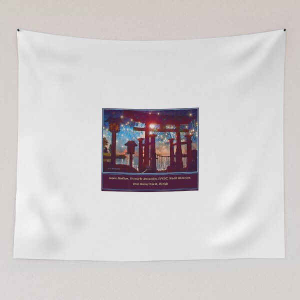 Item preview, Japan Pavilion, Fireworks Attraction, EPCOT, World Showcase, Walt Disney World, Florida designed and sold by AMacGPhilly.