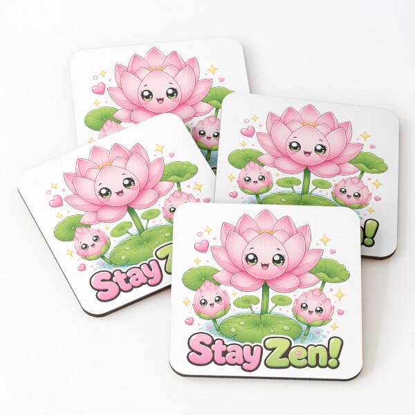 Item preview, Stay Zen Kawaii Lotus | Cute Meditation Aesthetic designed and sold by Dulxoz.