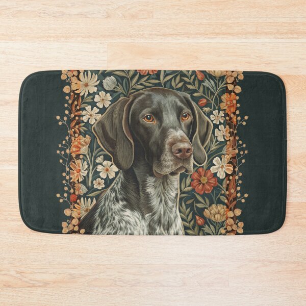 Item preview, German Shorthaired Pointer Vintage Floral designed and sold by AntiqueImages.