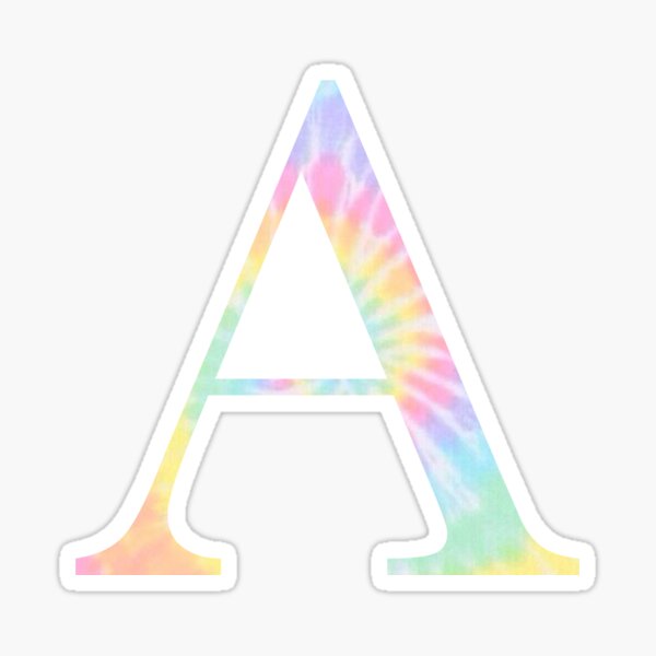 Rainbow Tie Dye A Sticker