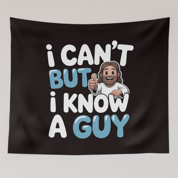 Item preview, I Can't But I Know A Guy Jesus T-Shirt – Inspirational Jesus Faith designed and sold by Redgiant87x.