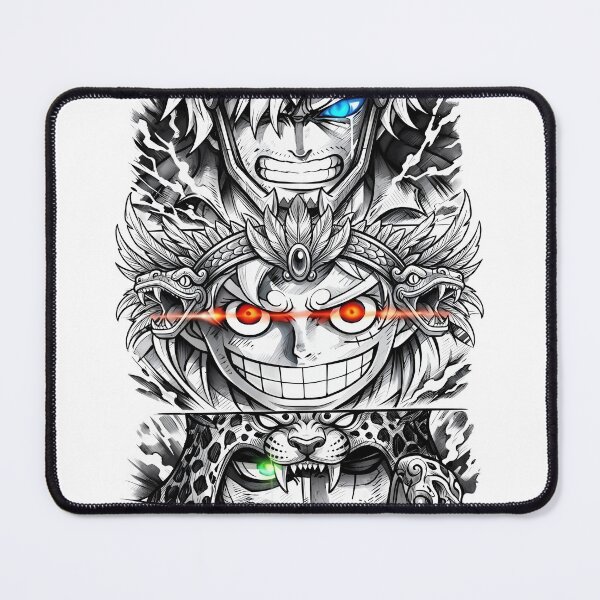 Item preview, Tribal Monster Trio - Aztec Warrior Souls Manga Art designed and sold by GomuStyles.