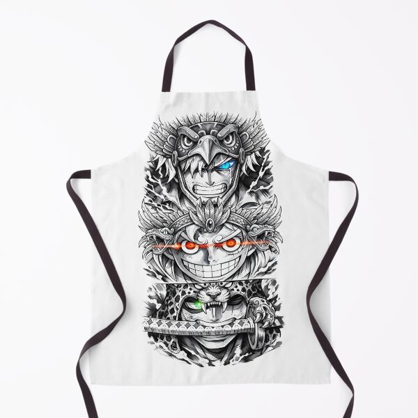 Item preview, Tribal Monster Trio - Aztec Warrior Souls Manga Art designed and sold by GomuStyles.