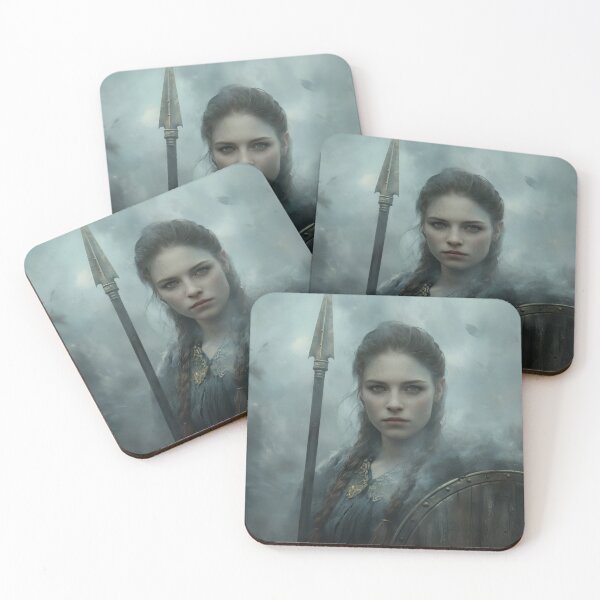 Item preview, Valkyrie Spear Maiden Nordic Poster designed and sold by NordicDreams.