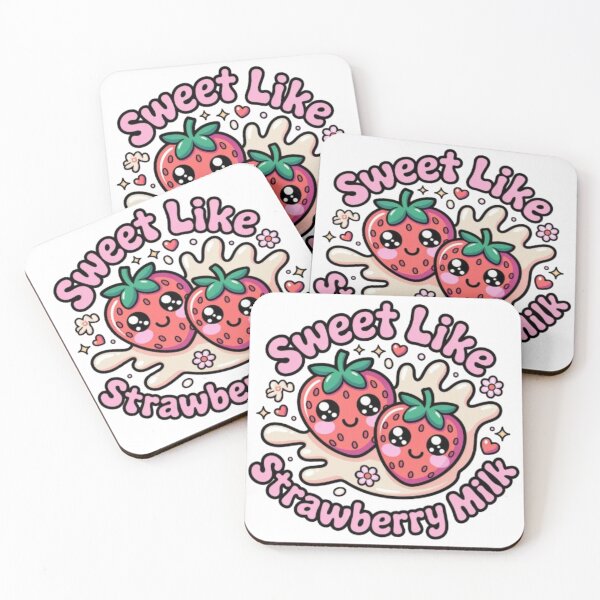 Item preview, Sweet Like Strawberry Milk Kawaii T-Shirt & Sticker – Cute Pastel Strawberry Art for Soft Girl Aesthetic Fans designed and sold by GemBob Creations.