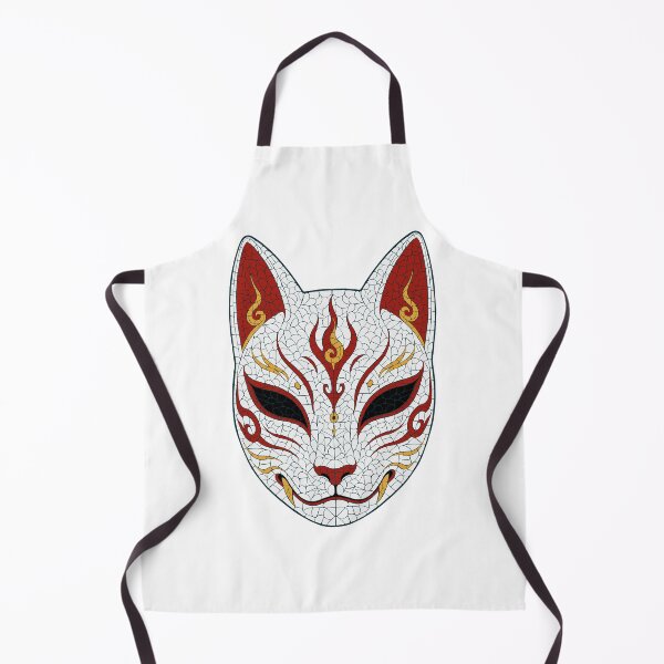 Item preview, Bakeneko Mask Mosaic Art – Japanese Folklore Inspired Design designed and sold by SandersonStudio.