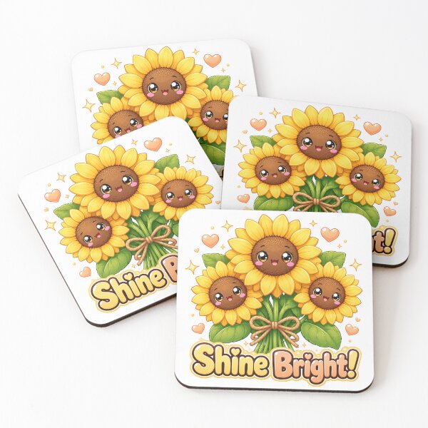 Item preview, Shine Bright Kawaii Sunflowers | Cute Floral Positivity designed and sold by Dulxoz.