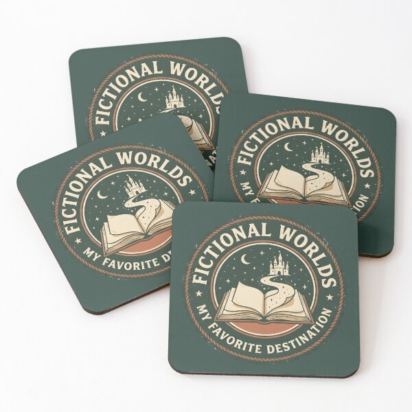 Item preview, Fictional Worlds My Favorite Destination Vintage Book Emblem designed and sold by Novastitchshop.