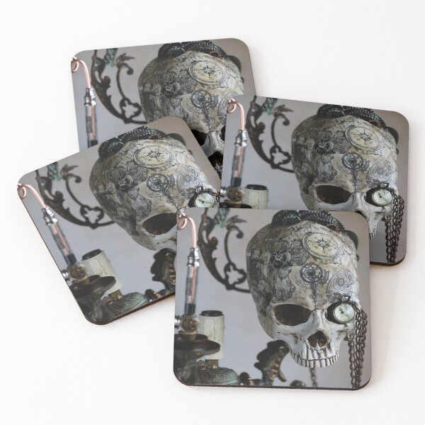 Item preview, steampunk, skull, tatoo designed and sold by Cinzia Murgia.