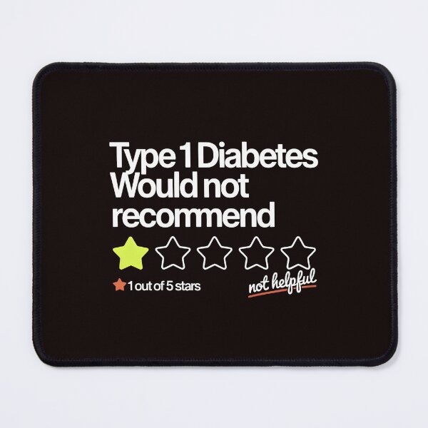 Item preview, Type 1 Diabetes Review T-Shirt – Funny T1D One Star Rating Diabetes Awareness designed and sold by Redgiant87x.