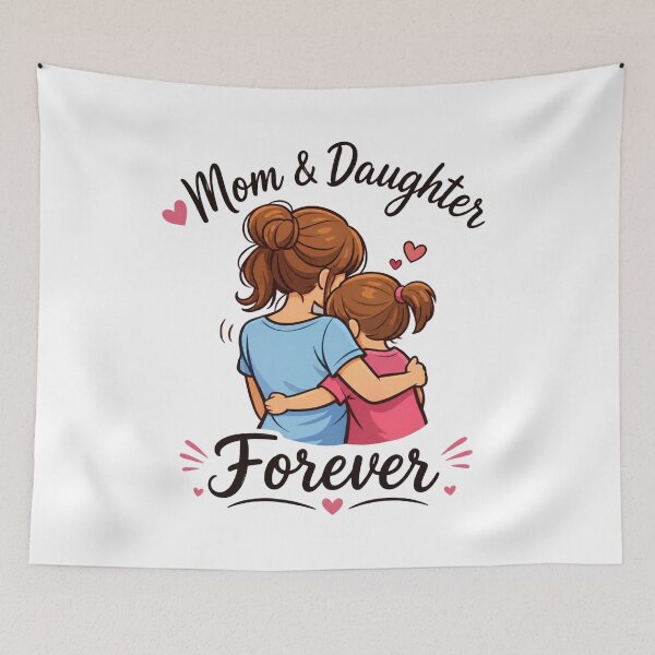 Item preview, Mom & Daughter Forever – Cute Mother Daughter Love Illustration designed and sold by MariMarArt.