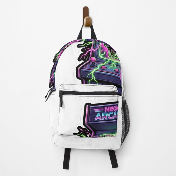 Item preview, Neon Arcade Skull Retro Gaming Design designed and sold by JeevanStickers.
