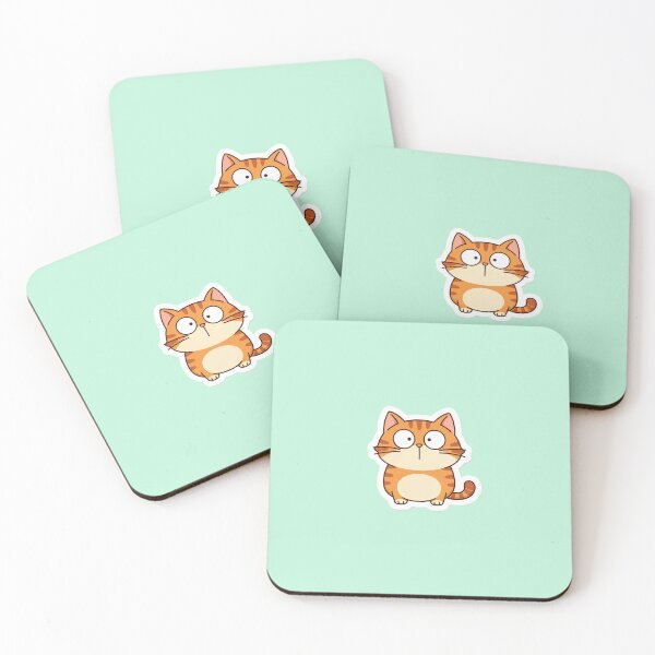 Item preview, Funny Derpy Orange Cat Staring Blankly - Cute Chibi Kitty designed and sold by Picmagico.