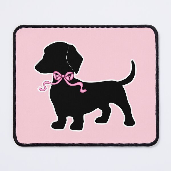 Item preview, Cute Dachshund Silhouette Pink Bow Coquette designed and sold by Kaimarbe | Cute Stickers & Apparel.