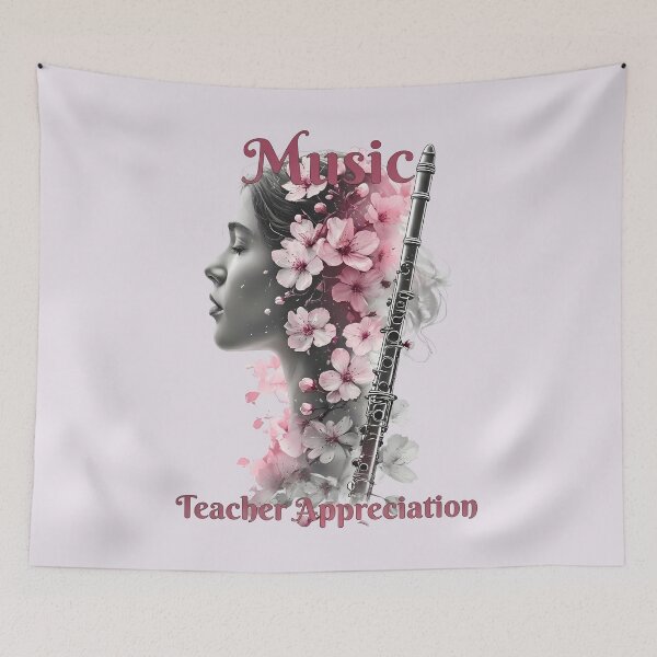 Item preview, Poster with Clarinet and Woman - Music Teacher designed and sold by Art-Arcade6.