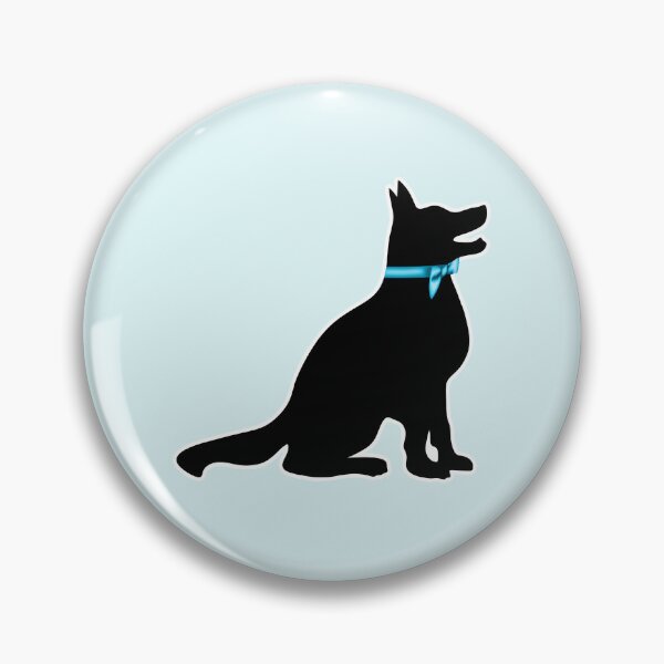 Item preview, German Shepherd Silhouette Blue Bowtie Ribbon Art designed and sold by Kaimarbe | Cute Stickers & Apparel.