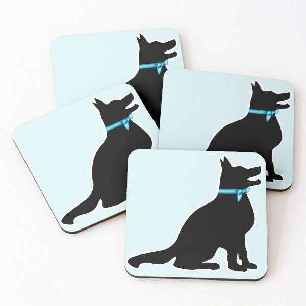 Item preview, German Shepherd Silhouette Blue Bowtie Ribbon Art designed and sold by Kaimarbe | Cute Stickers & Apparel.