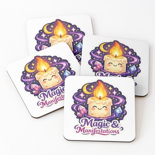 Item preview, Magic & Manifestations Kawaii Candle T-Shirt & Sticker – Cute Witchy Spiritual Art for Crystal & Astrology Lovers designed and sold by GemBob Creations.