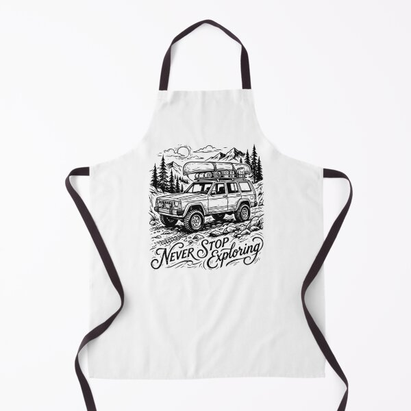 Item preview, Never Stop Exploring Cherokee XJ - Vintage Overlanding Canoe 4x4 Graphic designed and sold by Off-Road-Zone.