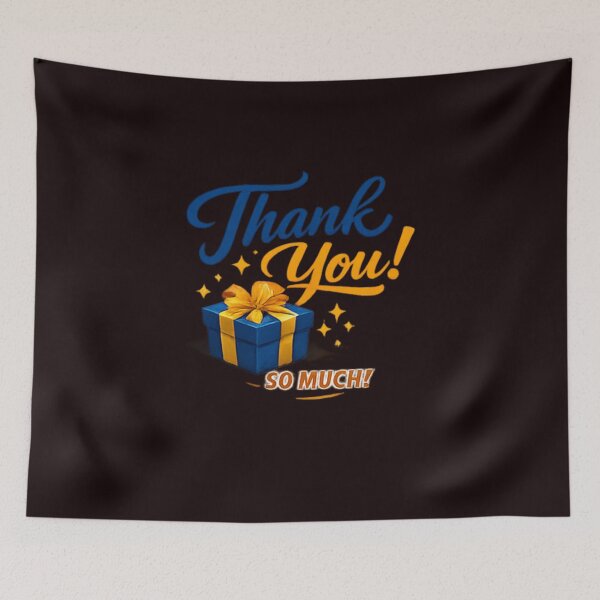 Item preview, Thank You So Much Festive Typography with Present designed and sold by Log77.