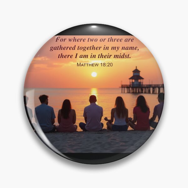 Item preview, Gathered in His Name — Matthew 18:20 designed and sold by Pastor Reeves Studio.