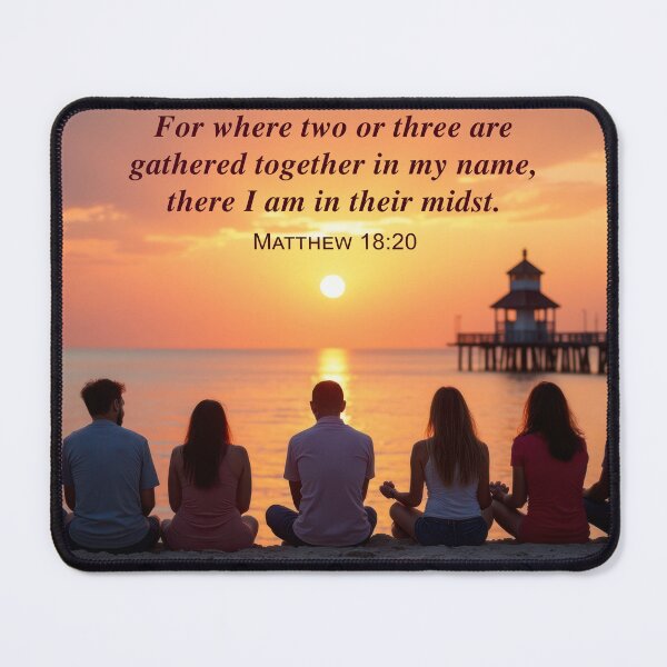 Item preview, Gathered in His Name — Matthew 18:20 designed and sold by Pastor Reeves Studio.
