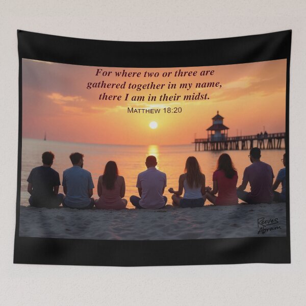 Item preview, Gathered in His Name — Matthew 18:20 designed and sold by Pastor Reeves Studio.