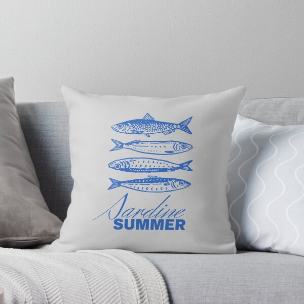 Artikelvorschau, Sardinen Sommer Küstenfisch Kunstdesign entworfen und verkauft von GraphicsMark.