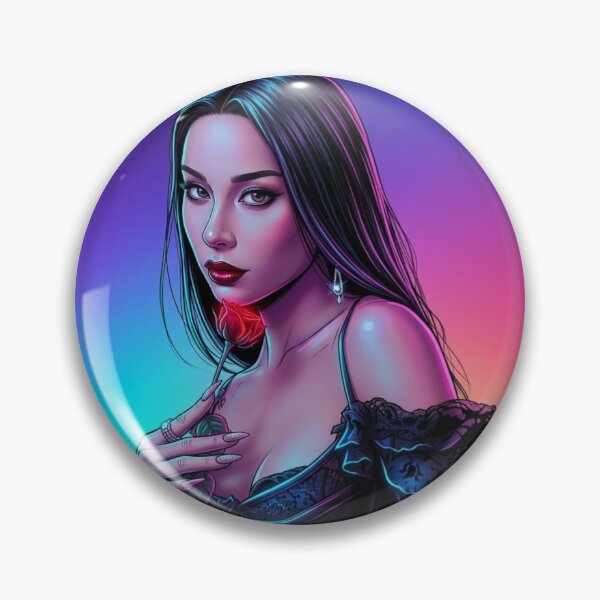 Item preview, Kao Morticia Halloween Neon Thai GL Tv Series Lgbtq+ WLW Decor Poster Print Art Comic designed and sold by Mind Space.