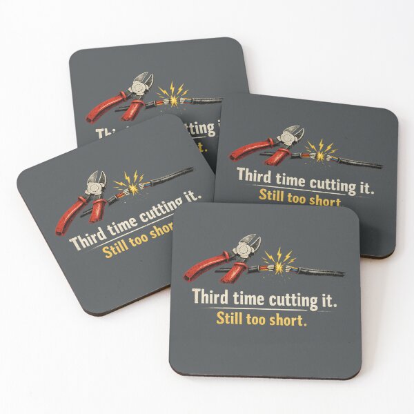 Item preview, Third Time Cutting It – Still Too Short Electrician Shirt designed and sold by FriciShop.