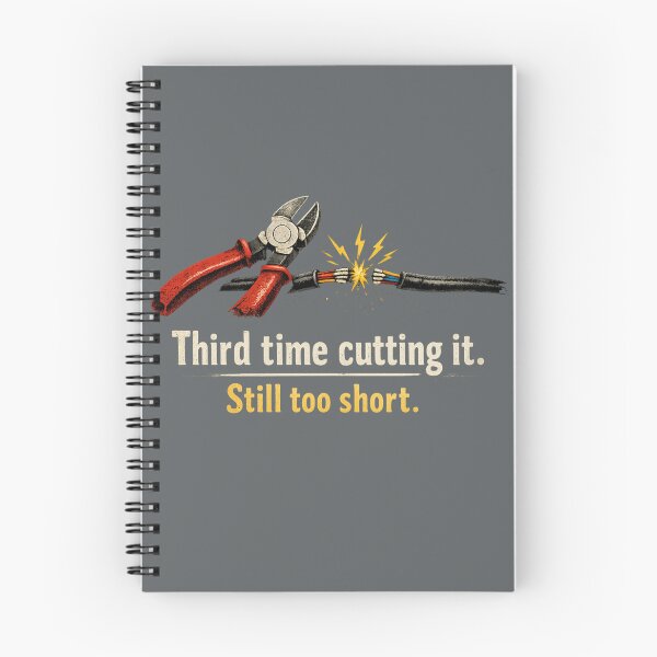 Item preview, Third Time Cutting It – Still Too Short Electrician Shirt designed and sold by FriciShop.