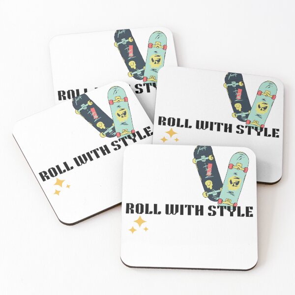 Item preview, Roll With Style Skateboard Aesthetic Retro Skater Graphic designed and sold by ravenRM.