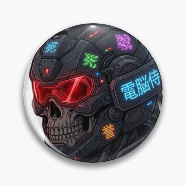 Item preview, Cyberpunk Cyborg Skull Mecha Tech Wear Art designed and sold by JeevanStickers.