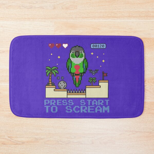 Item preview, Video Game Press Start To Scream Funny Green Cheeked Conure Pixel Nerd designed and sold by FandomizedRose.