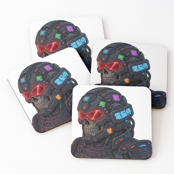 Item preview, Cyberpunk Cyborg Skull Mecha Tech Wear Art designed and sold by JeevanStickers.