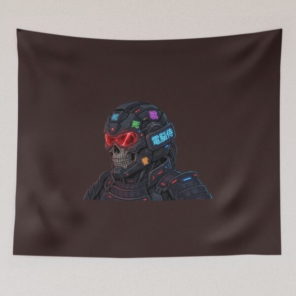 Item preview, Cyberpunk Cyborg Skull Mecha Tech Wear Art designed and sold by JeevanStickers.