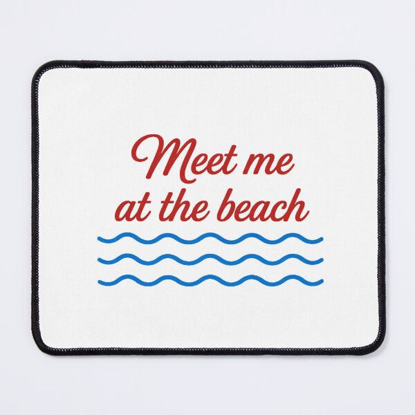 Item preview, Meet Me at the Beach – Coastal Waves Typography Summer Aesthetic red designed and sold by byaga.