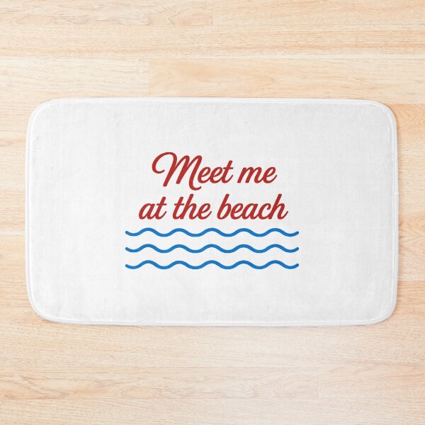 Item preview, Meet Me at the Beach – Coastal Waves Typography Summer Aesthetic red designed and sold by byaga.