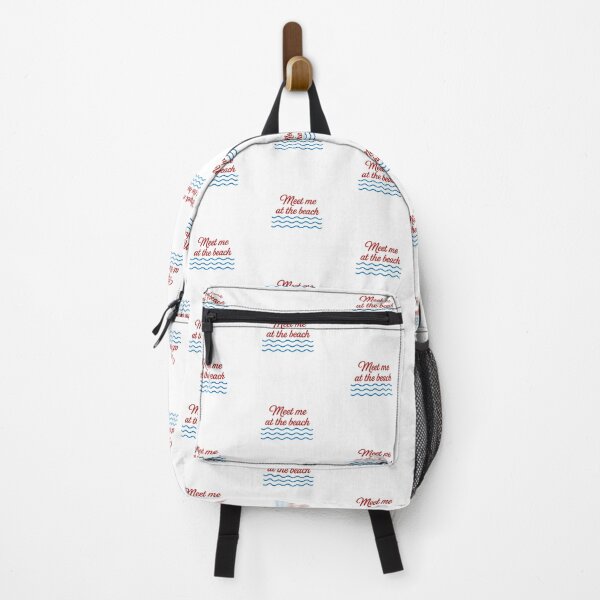 Item preview, Meet Me at the Beach – Coastal Waves Typography Summer Aesthetic red designed and sold by byaga.