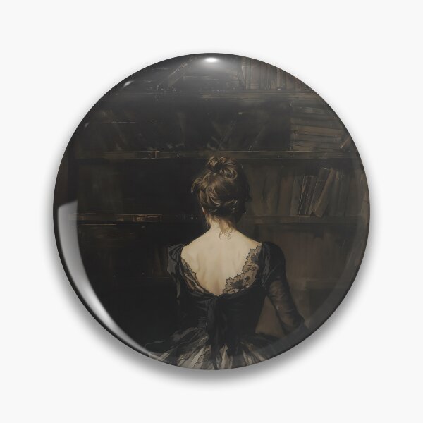 Item preview, Dark Academia Library Girl Gothic Victorian Art designed and sold by DarkHolyQueen.